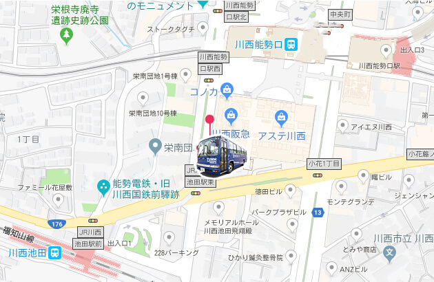 無料送迎バス乗り場地図